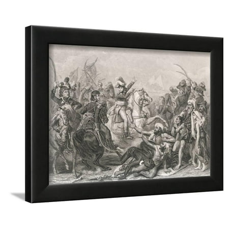 Napoleon I and His Men Fighting Egyptians Framed Print Wall Art