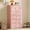 Pink-6 Drawer, variant on Akaber 6 Drawer Dresser for Bedroom, White Modern 43.3'' Tall Wood Dresser with Anti-Tip Kit, Storage Organizer