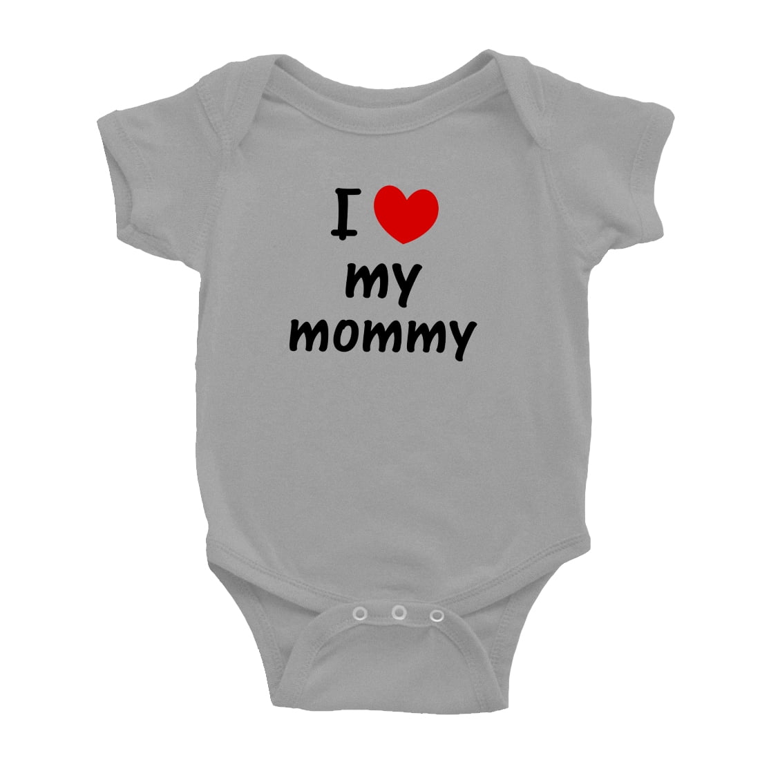 Twin Baby Clothes I Love My Daddy Mommy Newborn Boys Girls Romper (Gray, 3-6M)