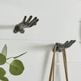 thumbnail image 3 of Danya B. "Palms Up" Dark Brown Cast Iron Wall Mount Hook Set (Set of 2), 3 of 11