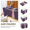 thumbnail image 2 of Yayeee Collapsible Storage Bin with Lid Fabric Closet Decorative Basket with Handles, Colorful UFO, 2 of 7