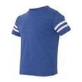thumbnail image 2 of RABBIT SKINS Toddler Fine Jersey Short Sleeve Football Tee, Vintage Royal/Blended White, 2T, 2 of 2