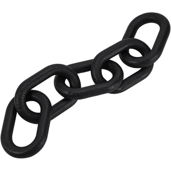 Wood Chain Link Decor Black Decorative Wooden Knot Sculpture Wood Carved Modern Home Ornaments