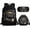 Cute Pug Black, variant on Jeiento Wolf Boys School Backpack and Lunch Box Set, Butterfly Elementary Backpack Bookbag Kids Lunchbag Pencil Case Galaxy Sky Rucksack Purse, 3 PCS
