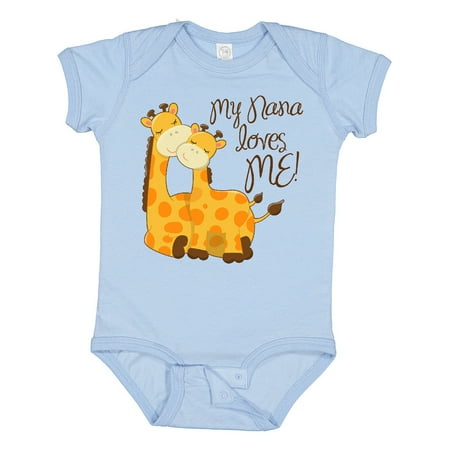 

Inktastic My Nana Loves Me! Gift Baby Boy or Baby Girl Bodysuit