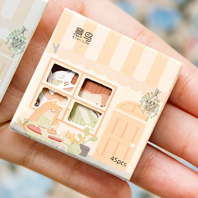 Pegatina de decoración 45 hojas pegatinas de cuenta de mano DIY Craft Notebook Girl Decal Hugtrwg Para estrenar