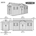 thumbnail image 3 of Lifetime Outdoor Storage Shed, 15 ft x 8 ft With Dual Side Entry, Dark Grey Roughcut, 3 of 9