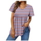 thumbnail image 2 of Fiudx Liquidación de Ofertas Flash Top Casual de Manga Corta con Cuello En V y Estampado Degradado para Mujer, 2 of 5