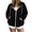 Black, variant on cocolona Womens Plus Size Knit Cardigan Oversized Long Sleeve Hooded Drawstring Jacket Solid Color Casual Zipper Fall Tops
