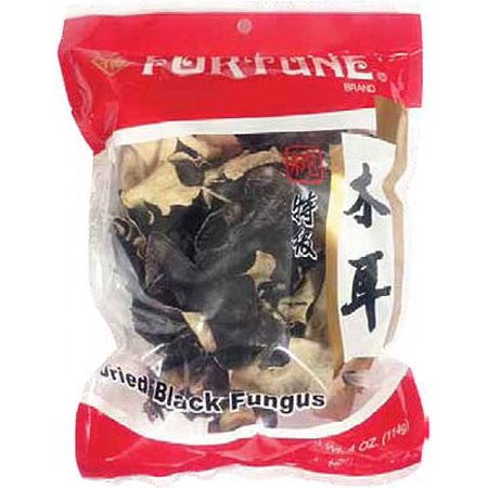 Fortune Brand Dried Black Fungus, Whole, 4 Oz, 50 Ct