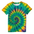 thumbnail image 1 of T-shirts Graphiques pour Filles, Manches Courtes Décontractées, Imprimé Tourbillon, Col Rond, pour Usage Quotidien, Tout-Petits et Enfants de 2 à 13 Ans, 1 of 5