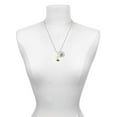 thumbnail image 3 of Delight Jewelry Goldtone Stemmed Rose Silvertone Script Initial Disc - R - Charm Necklace, 20"+3", 3 of 4