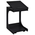 thumbnail image 4 of Coaster Ralston Table d'Appoint de Canapé en Forme de C à Dessus Relevable avec Roulettes, Noir, 4 of 15