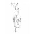 thumbnail image 2 of Harper, Ethan 25x32 White Modern Wood Framed Museum Art Print Titled - Trumpet Sketch, 2 of 4
