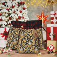thumbnail image 6 of Rocae Sunflowers Bee Print Christmas Drawstring Linen Gift Bag with Drawstrings Treat Bag Goody Present Bags for Christmas Party Favor, 6 of 8
