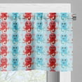 thumbnail image 5 of Ambesonne Octopus Valance & Curtain, Love Themed Animals, 55"x36", Dark Coral Pale Blue, 5 of 6