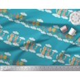 thumbnail image 3 of Soimoi Rayon Fabric Floral,Clouds & Cat Kids Decor Fabric Printed Yard 42 Inch Wide, 3 of 3