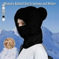 thumbnail image 3 of Winter Outdoor Skiing Hats Windproof Goggles Cat Ear Knitted Cover for Cold Weather, 3 of 5
