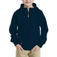 thumbnail image 4 of EnJoCho Boys Full Zip Hooded Sweatshirt Teen Youth Kids Zip Up Hoodies Plain Thick Cargo Outdoor Warm Jacket Outerwear Casual Everyday Wear Comfortable Heavyweight Winter Apparel Activewear, 4 of 6