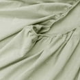 thumbnail image 3 of BESTOUCH Fitted Sheet Only 100% Washed Cotton Linen Feel Easily Fits Deep Pockets up to 17 inch Solid Sage Green King, 3 of 6
