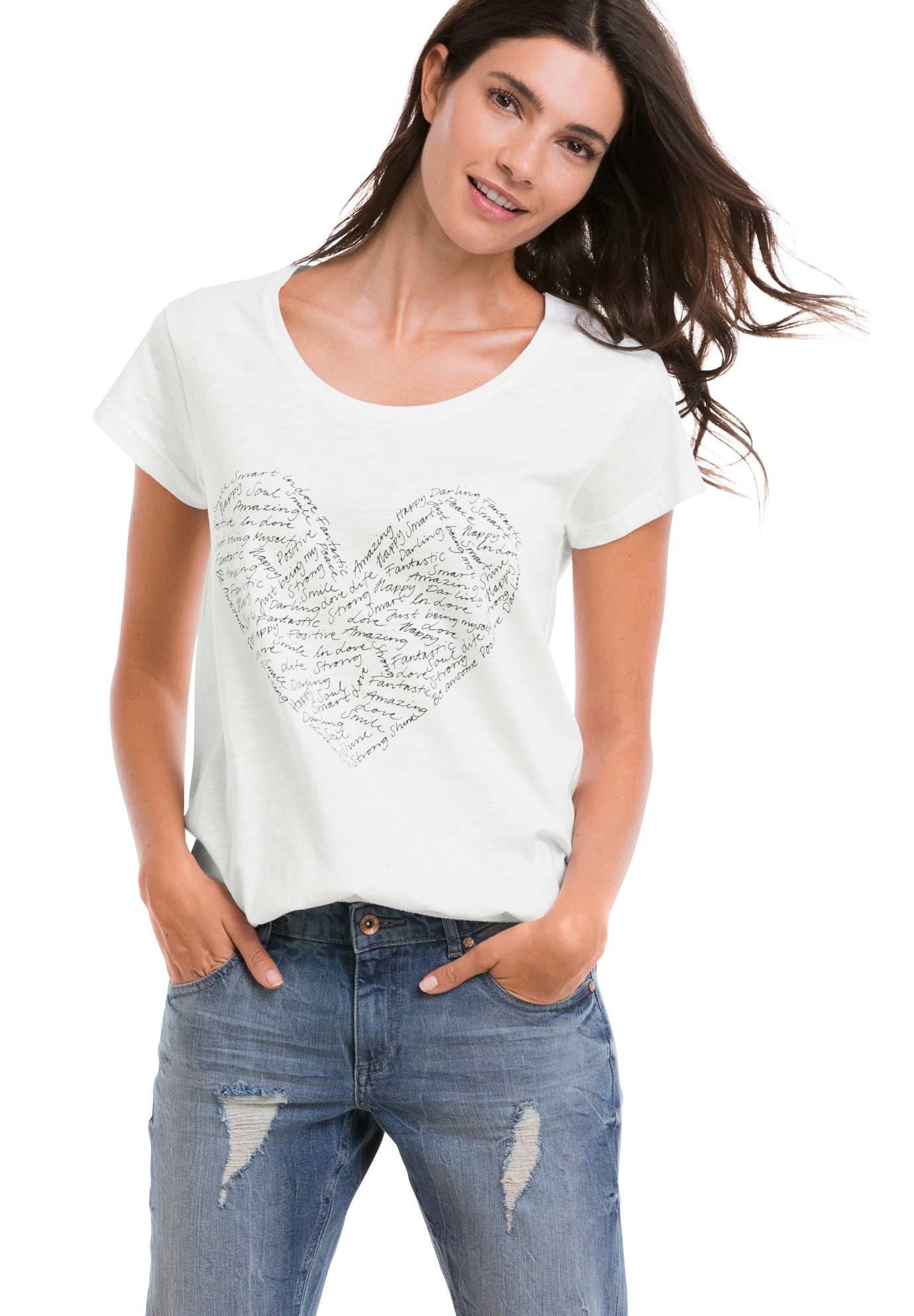 Women's plus size scoop neck tee Clearance