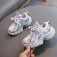 thumbnail image 2 of Eltusu Toddler Girls Sneakers, Walking Lightweight Lace up No Slip Runing Shoes Purple Size 8.5(Toddler), 2 of 4
