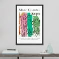 thumbnail image 2 of PixonSign Framed Canvas Print Wall Art Marc Chagall Forest Animal Watercolor Pastel Classic Vintage Illustrations Fine Art Decorative Multicolor for Living Room, Bedroom, Office - 16"x24" BLACK, 2 of 5