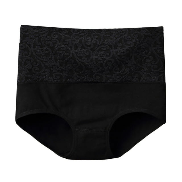 WZXFASHION Culotte en Coton Uni pour Femmes Taille Haute Noir TTTG
