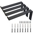 thumbnail image 2 of Rustic Shelf Brackets 12 Inches - Shelving Brackets with Mounting Hardware - Heavy Duty Shelf Brackets 12 Inch Shelf Bracket - Ideal Brackets for Your Open Shelving Project, 2 of 4