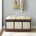 thumbnail image 4 of Banc de Rangement Moderne pour Entrée de Ferme 42 Po en Noyer Foncé, 4 of 4