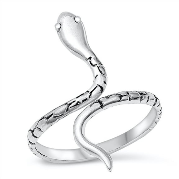 All in Stock Sterling Silver Wrapped Around Snake Ring Size 10