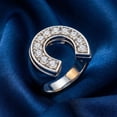 thumbnail image 2 of Pompeii Men's 3/4Ct Diamond Horseshoe Lucky Pinky Ring Gold Lab Grown (F/G,VS1-VS2), 2 of 4