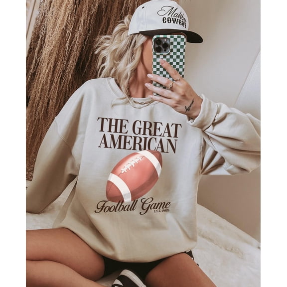 Great American Football Game Sweatshirt, Womens Football Shirt, Game Day Apparel, Sunday Football Crewneck, Fall Sweater, Football All Size S-5Xl