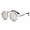 White mercury, variant on Round Metal Frame Sunglasses for Men and Women, Spring Punk Style, AC Lenses