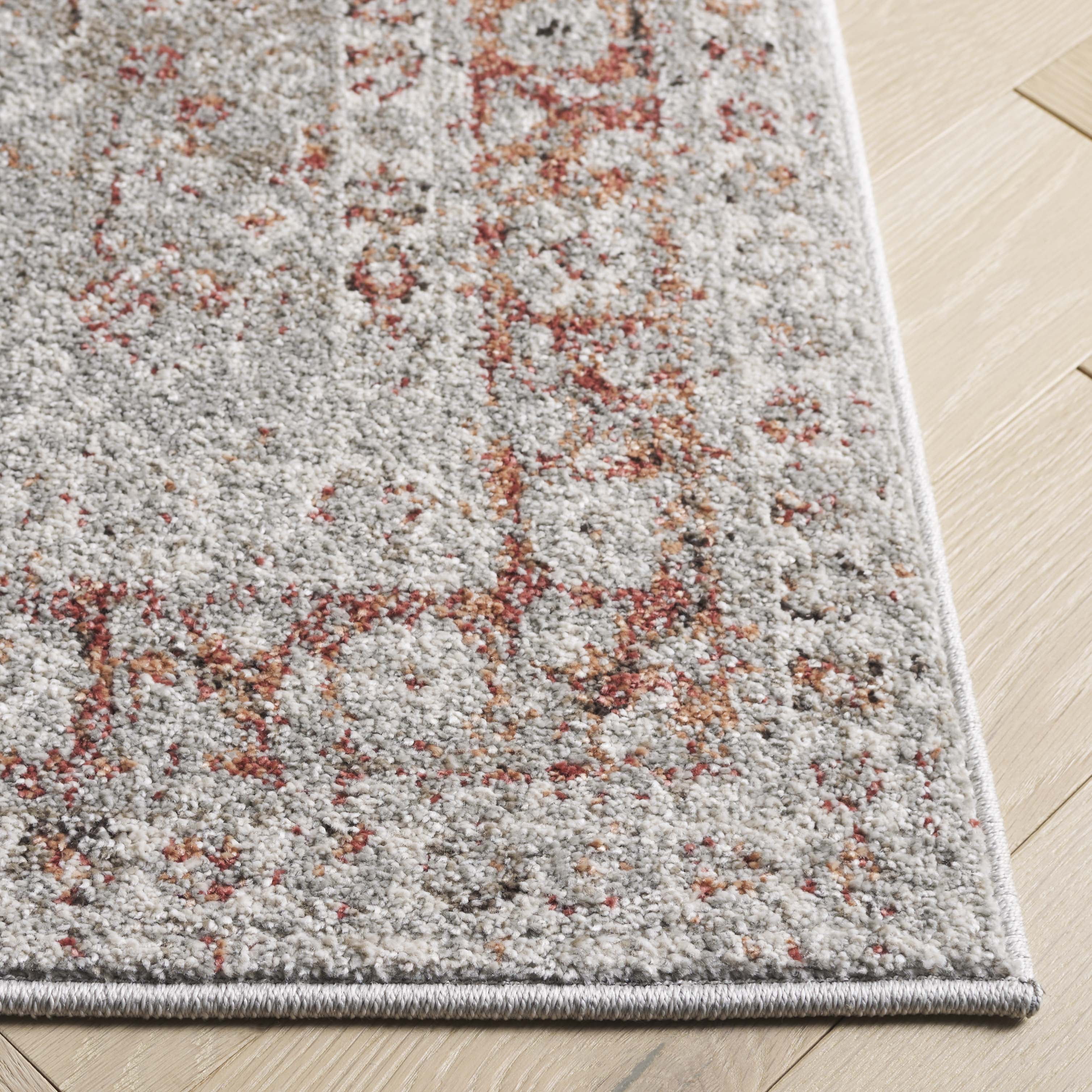 SAFAVIEH Vintage Tabriz Dimas Abstract Area Rug, Gray/Rust, 4' x 6'