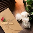 thumbnail image 5 of Tarjetas de saludo con flores secas Uxcell 7"x4", paquete de 4 tarjetas de nota en blanco hechas a mano con flores de vidrio, 5 of 5