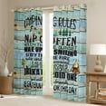 thumbnail image 2 of Erosebridal Happy Camping Curtains and Drapes (42Wx90L),Lodge Cabin Curtains Pack of 2 (42Wx90L),River House Black Out Curtains,Boys Bedroom Decor, 2 of 6