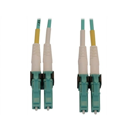 UPC: 0037332272843 | Tripp Lite Switchable Fiber Cable 400G Duplex Multimode 50/125 OM4 (LC Duplex-PC/LC Duplex-PC) Round LSZH Jacket Aqua 10 Meters / 32.8 Feet (N820X-10M-OM4)