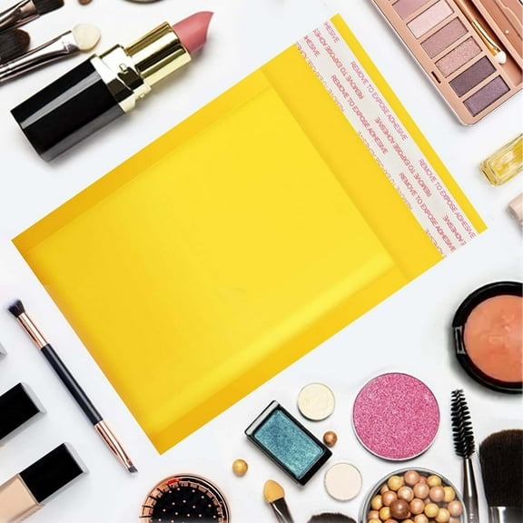 Kraft bubble mailers 3.5x5 Inch 100 Pack,Self-Sealing Paper Envelopes for Packaging,Strong Adhesion Envelope Mailers, Small Waterproof Cushioned Padded Shipping Bags Yellow #0000