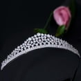thumbnail image 5 of EOEMY Shiny Cz Pageant Queen Bridal Wedding Prom Tiara Crown Hair Accessories Headband, 5 of 7