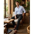 thumbnail image 3 of COOFANDY Men's Classic Fit Dress Pants Flat Front Straight Stylish Wrinkle Free Expandable Waist Suit Pants, 3 of 6
