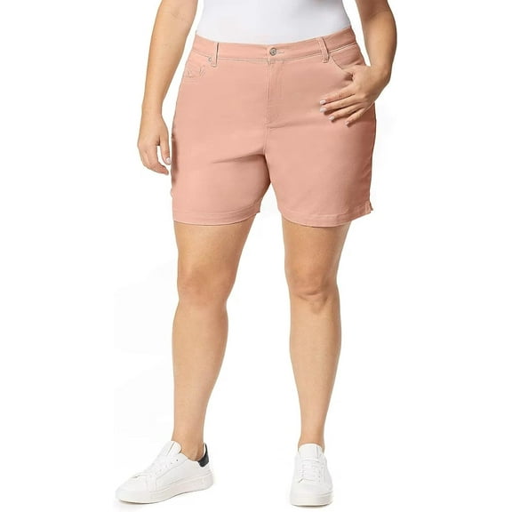 Gloria Vanderbilt Women's Amanda Basic Jean Short 24W Peach Punch