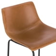 thumbnail image 4 of Heavenly Collection Counter Height Stool Set of 2, Tan Upholstered Seat with Black Metal Base, Modern Kitchen Counter Seating, 4 of 5