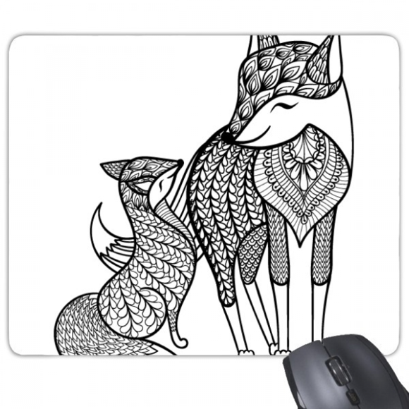 Paint Fox Friend Company Mouse Pad Non-Slip Rubber Mousepad Game Office