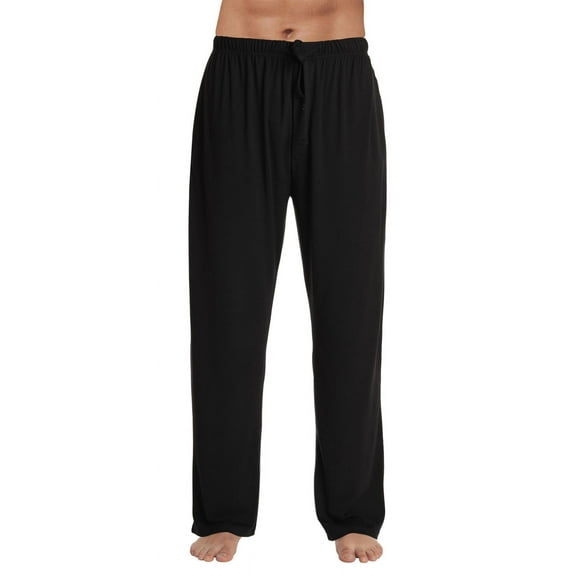 #followme Super Soft Men's Knit Pajama Pants with Pockets - Mens PJ Bottoms 45901-BLK-S