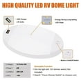 thumbnail image 6 of Facon 12V LED Ceiling Dome Light with USB Charger, High Speed Charging 5V 2.4A, 12 Volt DC Interior Light with on&off Switch for RV Motorhomes Camper, 6 of 9