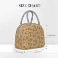 thumbnail image 2 of Fotbe Brown Flowers Bolsa de Almuerzo con Estampado, Lonchera Aislada, Contenedor de Comida Reutilizable Tipo Cooler a Prueba de Fugas, 2 of 6