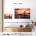 thumbnail image 4 of Elephant Stock Mystical Huntington Pier Wall Art - Horizontal Canvas Wall Art - Living Room Wall Decor - Nautical Canvas - Orange And Brown Decor - 24" x 16", 4 of 8