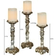 thumbnail image 3 of Vina Elegante Traditional Acanthus Leaf Candleholder Set of Three Set of Three, 3 of 5
