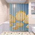 thumbnail image 6 of 4-Piece Bathroom Set with Waterproof Shower Curtain with Non-Slip Bath Mat, U-Shaped Mat & Toilet Lid Cover Striped Beach Umbrellas Pattern, 6 of 8